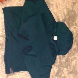 VS PINK Forrest green crop hoodie. Size LG